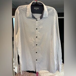 Ted Baker White Diamond Pattern Shirt size 6